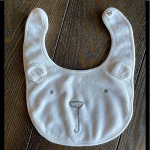 BabyGap White Grey Bear Bib